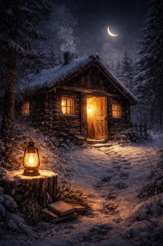 N&auml;chtliche Szene zur Zeit der Rauhn&auml;chte